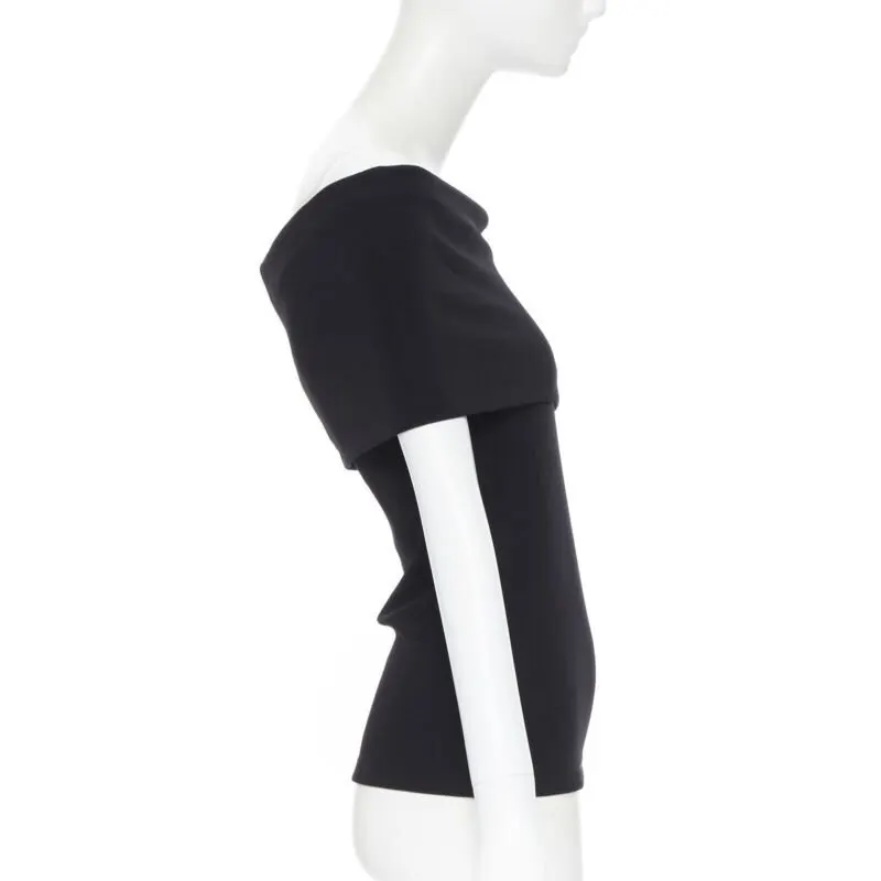 Rosetta Getty Foldover Stretch Top Black Polyamide Never worn - Model View