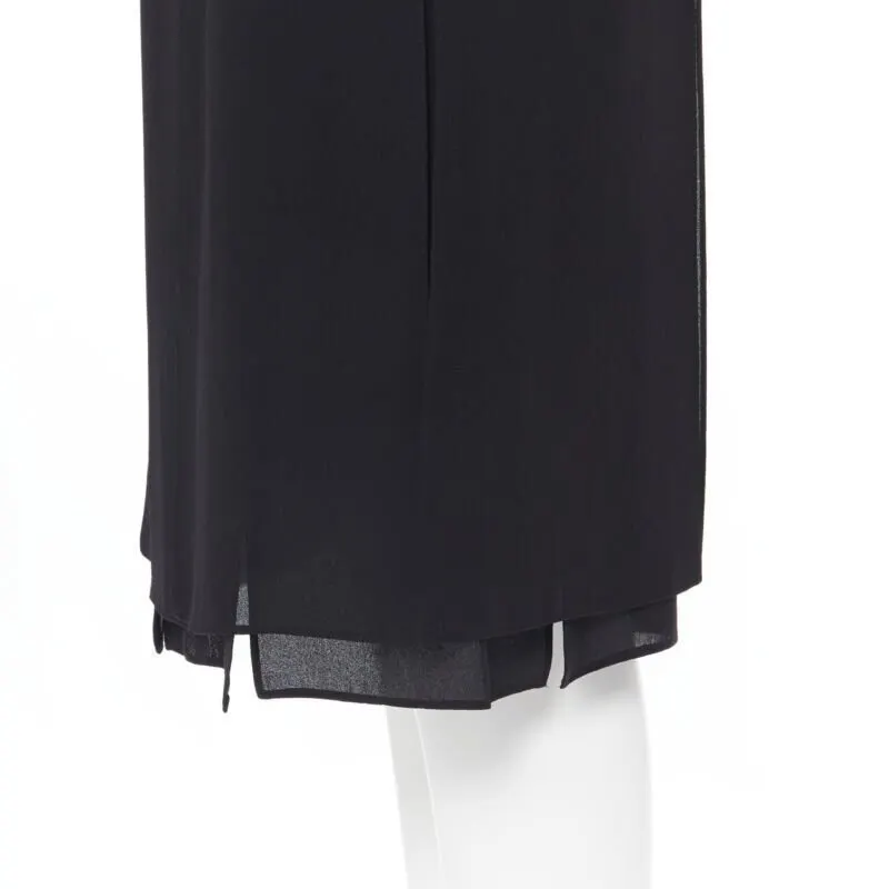 Michael Kors Flapper Hem Skirt Black Silk Never worn - Back View