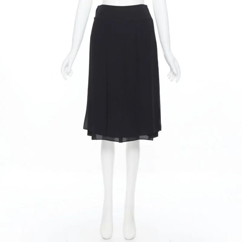 Michael Kors Flapper Hem Skirt Black Silk Never worn - Inside View