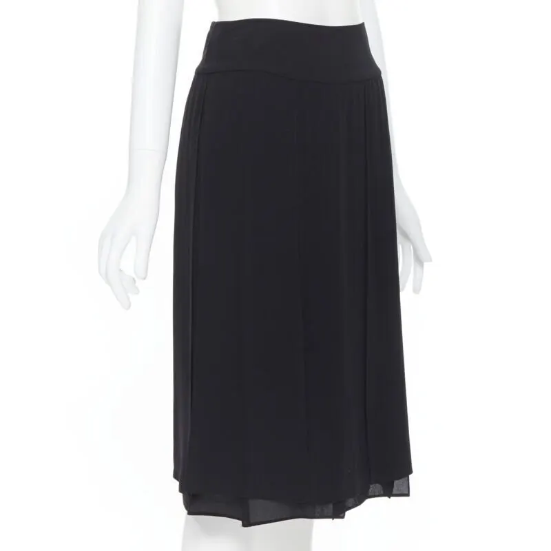 Michael Kors Flapper Hem Skirt Black Silk Never worn - Model View