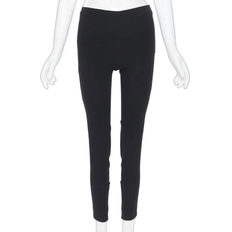 Giambattista Valli Zipped Hem Pants Black Viscose Never worn - Front View