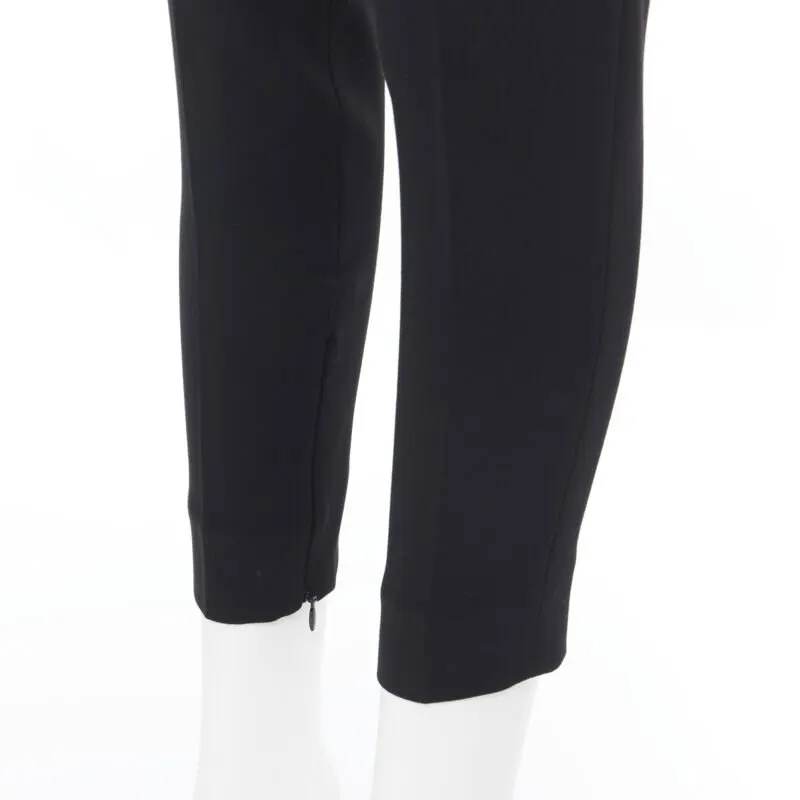 Giambattista Valli Zipped Hem Pants Black Viscose Never worn - Back View