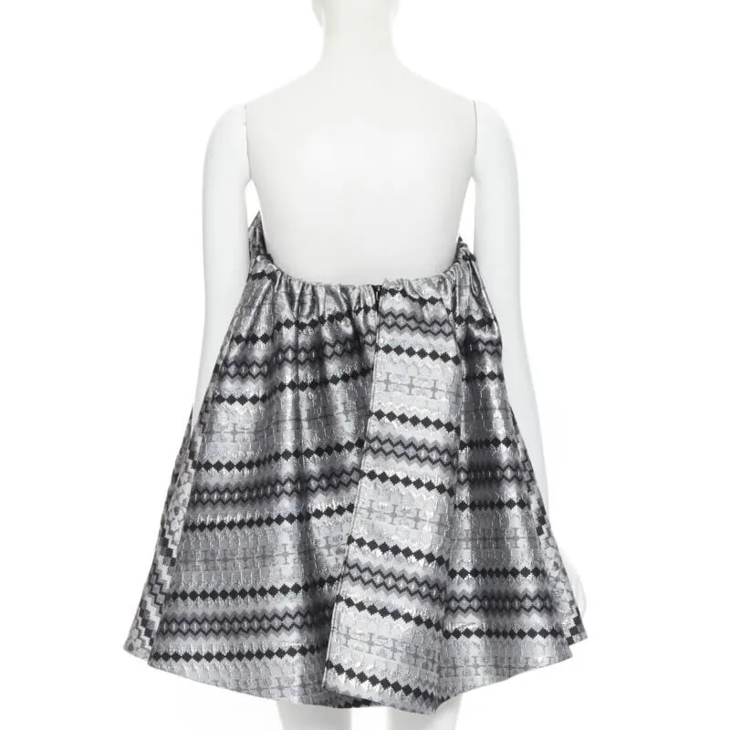 Maticevski Lurex Strapless Top Silver Polyester Very good - Box View