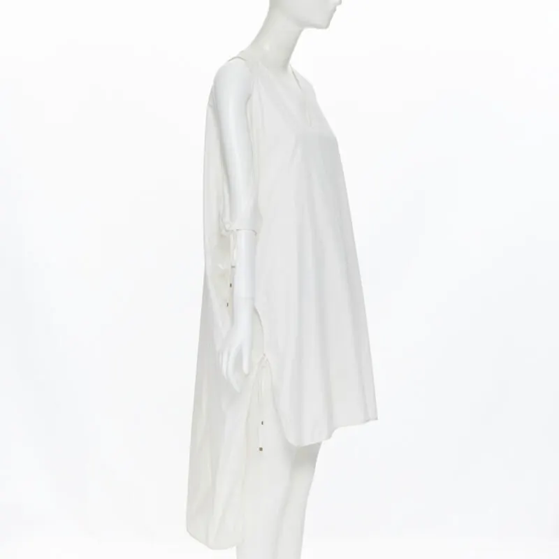 Rosetta Getty Hardware Tie Dress White Cotton Very good - Model View