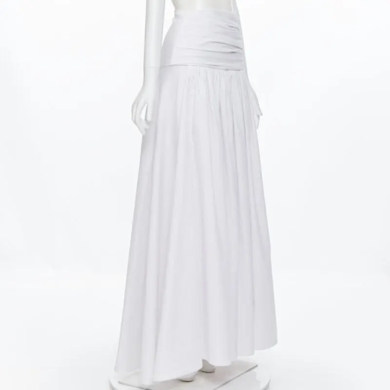 Maticevski Ruched Maxi Dress White Polyester Very good - Inside View