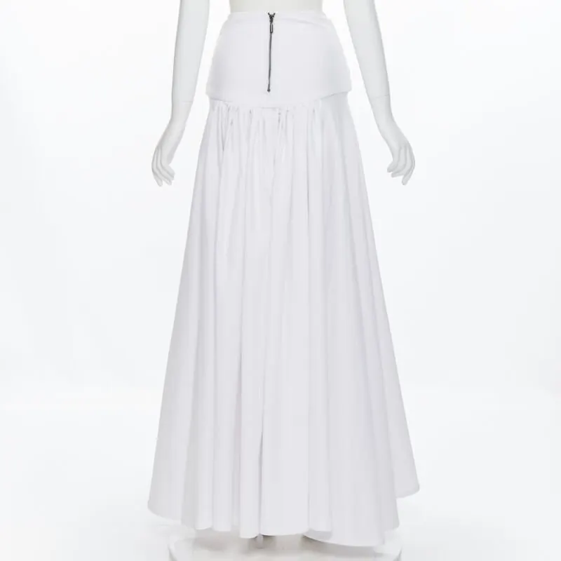 Maticevski Ruched Maxi Dress White Polyester Very good - Box View