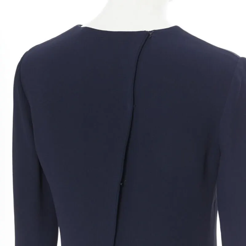 Ralph Lauren Crepe Sleeve Top Navy Good - Back View