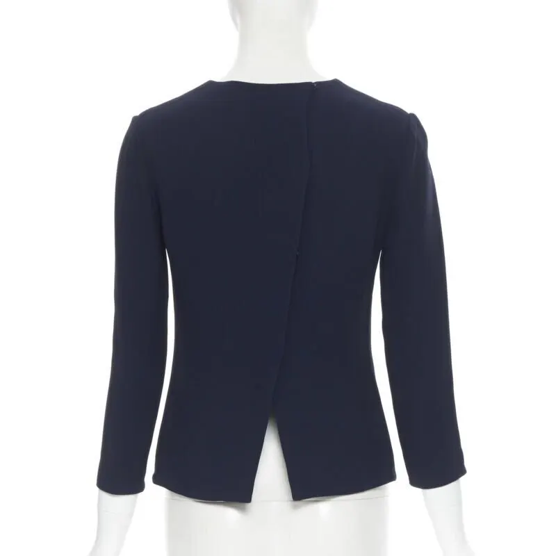 Ralph Lauren Crepe Sleeve Top Navy Good - Box View