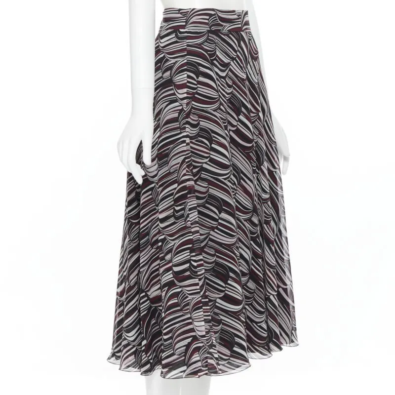 Giambattista Valli Tropical Silk Skirt Red Silk Good - Model View