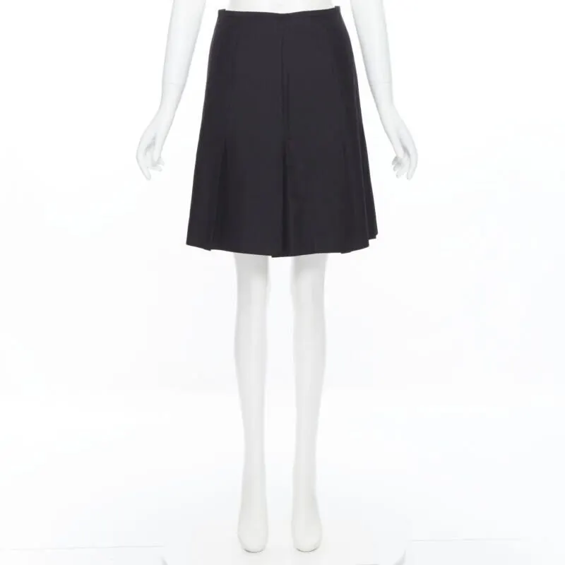 Ralph Lauren Pleated Work Skirt Black Polyester Very good - Inside View