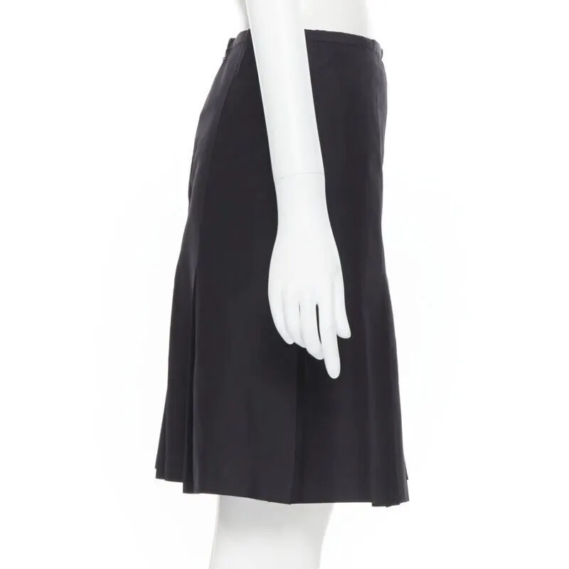 Ralph Lauren Pleated Work Skirt Black Polyester Very good - Box View