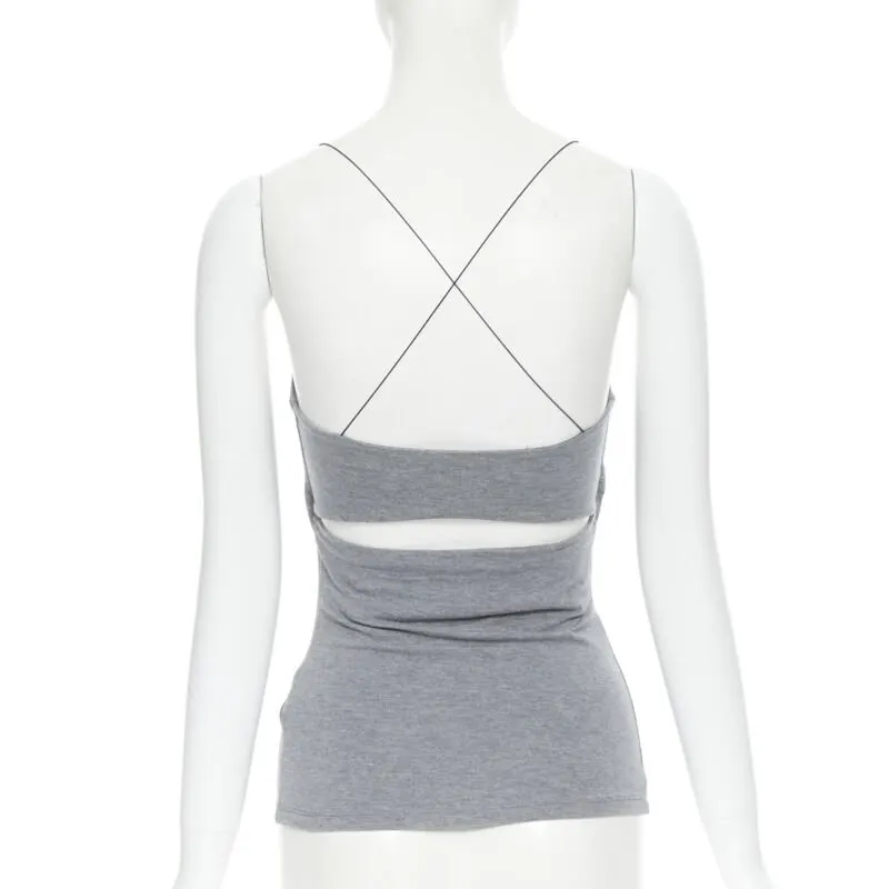 T by Alexander Wang Wire Strap Cami Top Grey Polyester Very good - Box View