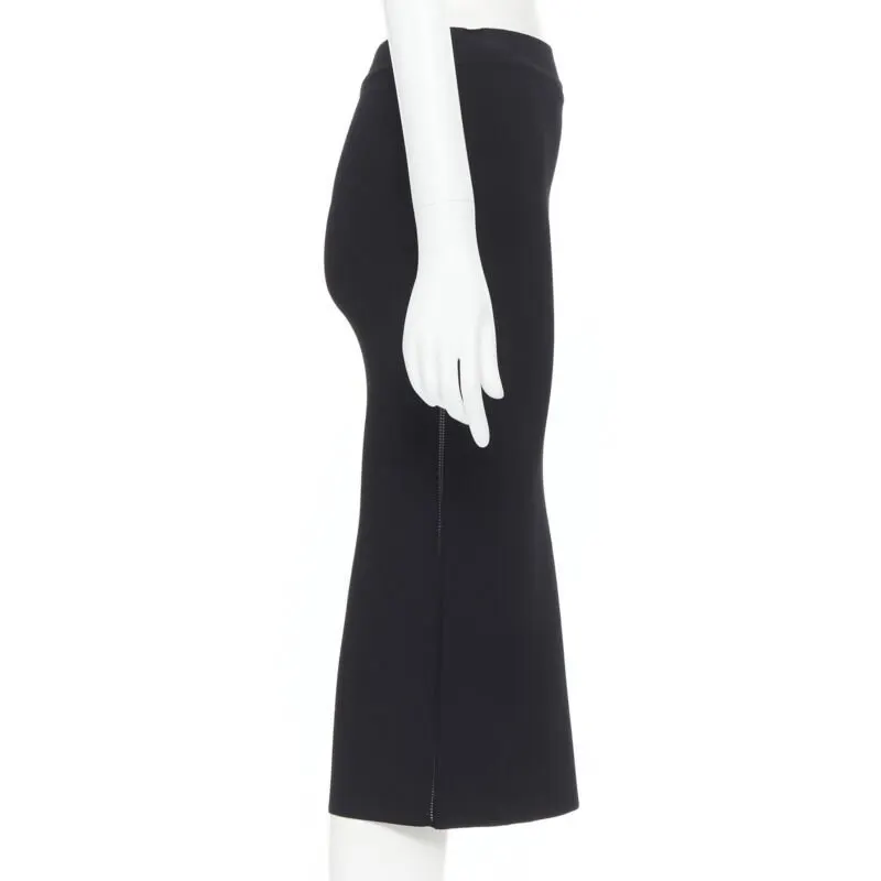Oscar de la Renta Bodycon Pencil Skirt Black Viscose Very good - Box View