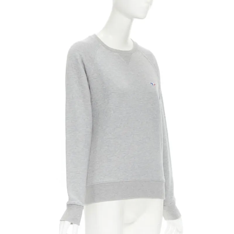 Maison Kitsune Fox Logo Pullover Grey Cotton Never worn - Inside View