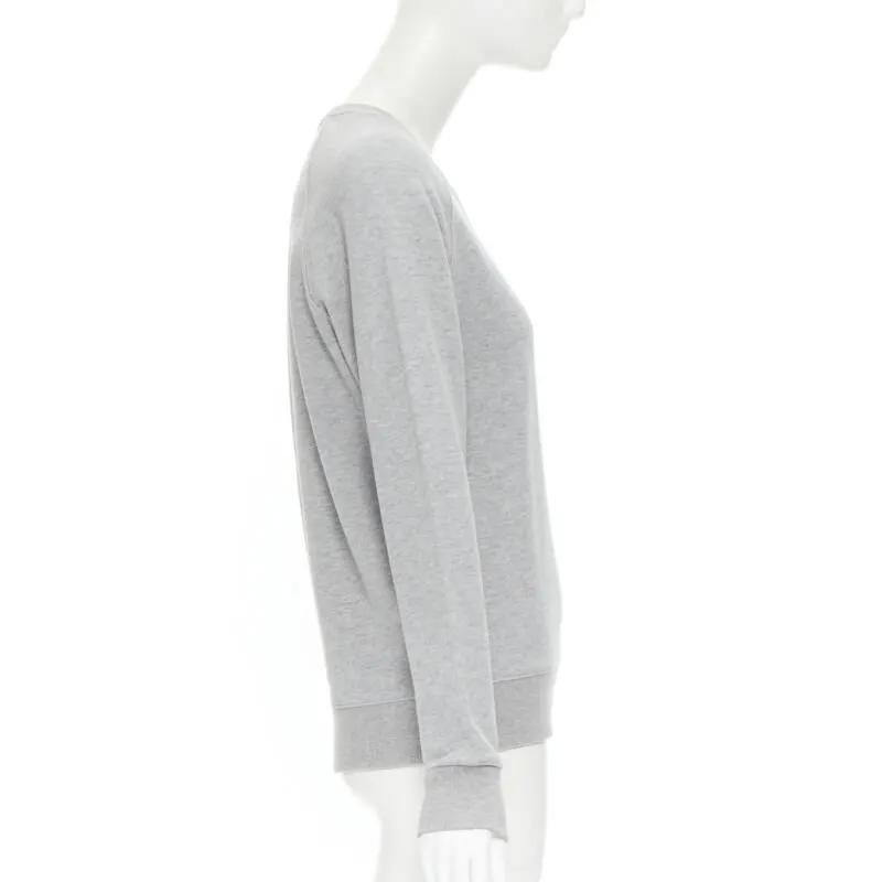 Maison Kitsune Fox Logo Pullover Grey Cotton Never worn - Model View