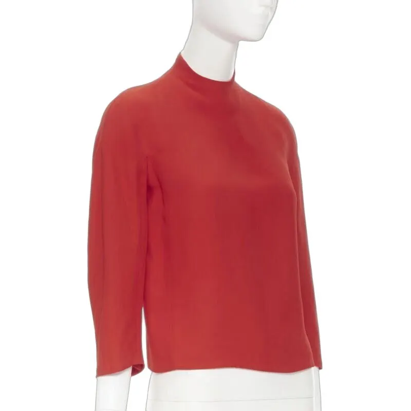 Ralph Lauren Mock neck top Red Viscose Very good - Front View
