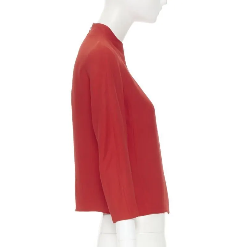 Ralph Lauren Mock neck top Red Viscose Very good - Model View