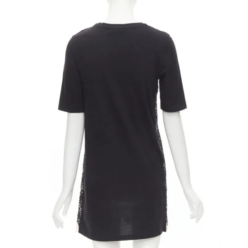 Giambattista Valli Jacquard T-shirt Dress Black Cotton Never worn - Box View