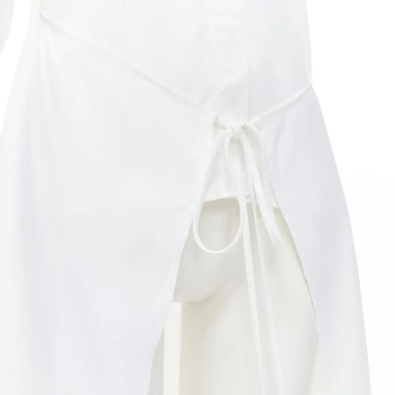 Rosetta Getty High Low Train Shirt White Viscose Very good - Back View