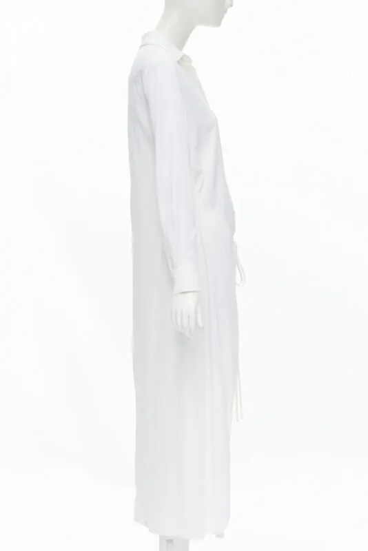 Rosetta Getty High Low Train Shirt White Viscose Very good - Model View