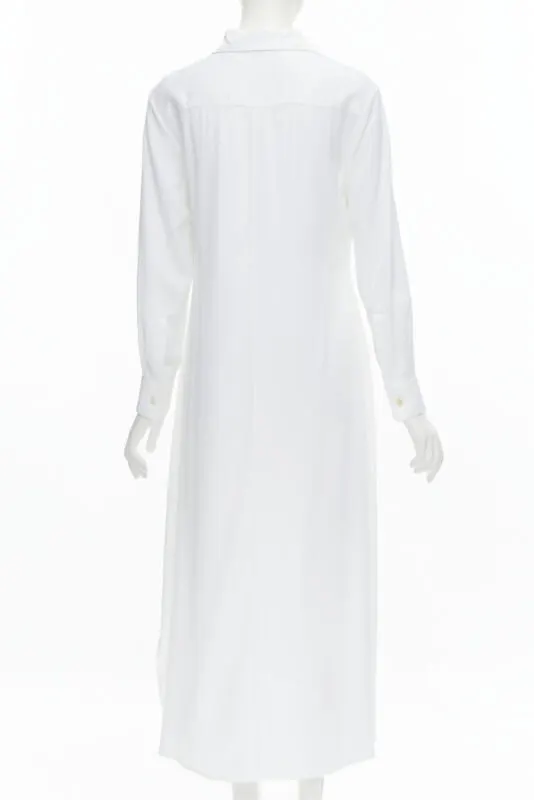 Rosetta Getty High Low Train Shirt White Viscose Very good - Box View