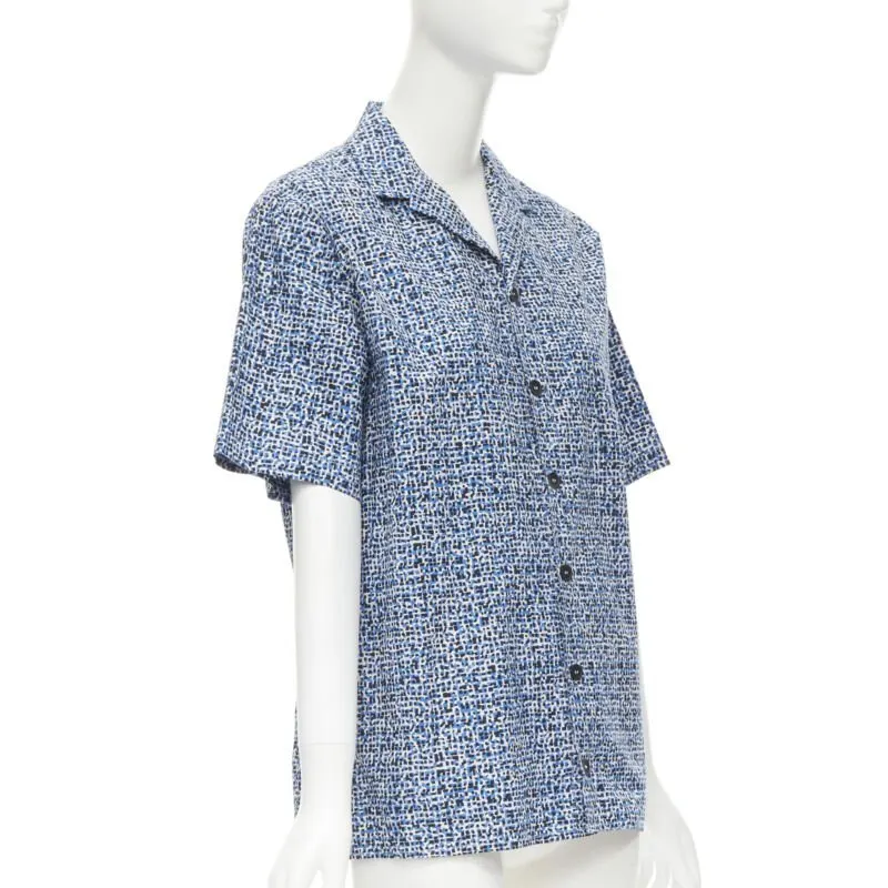 Bottega Veneta Speckle Camp Shirt Blue Cotton Never worn - Back View