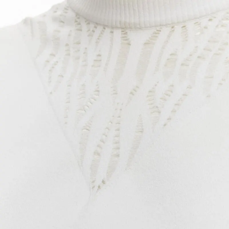 Louis Vuitton Lace knit sweater White Viscose Fair - Back View