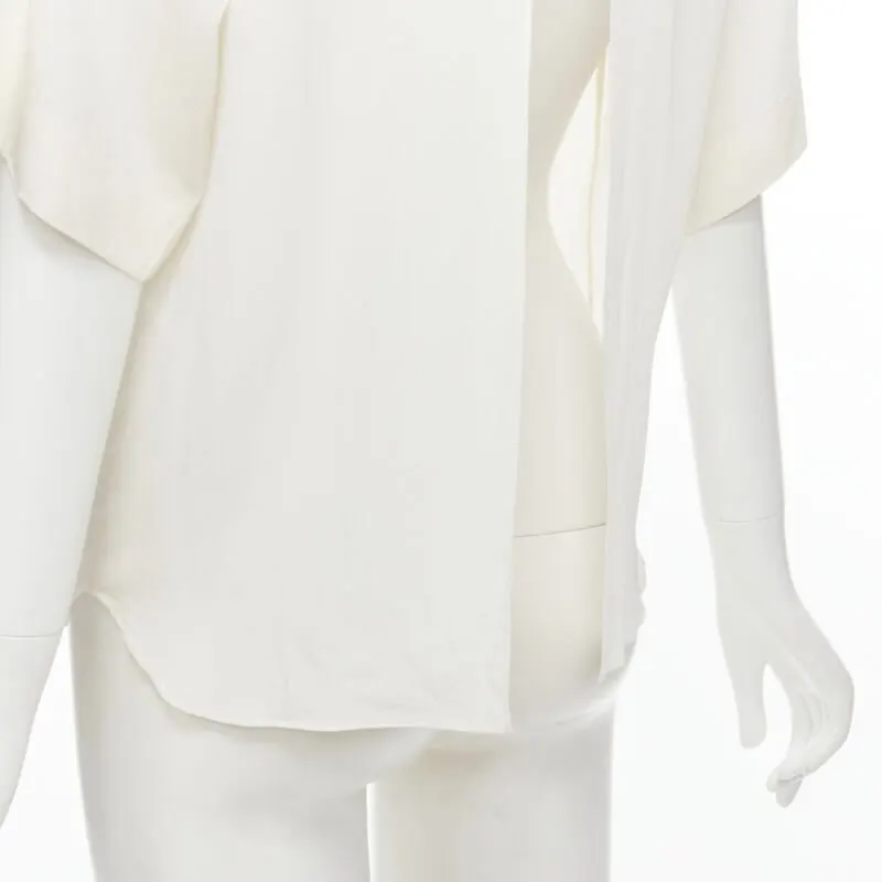 Chloé Split Back Silk Top White Silk Very good - Back View