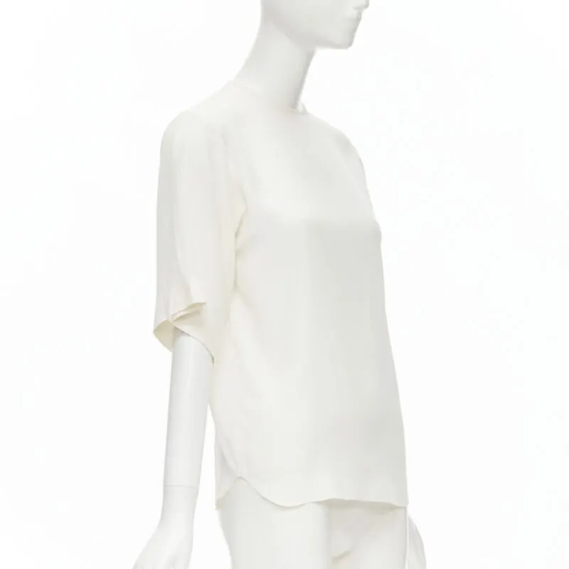 Chloé Split Back Silk Top White Silk Very good - Inside View