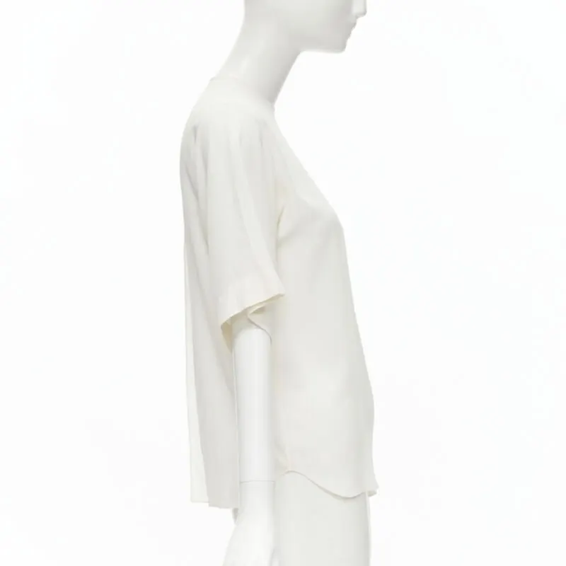 Chloé Split Back Silk Top White Silk Very good - Model View