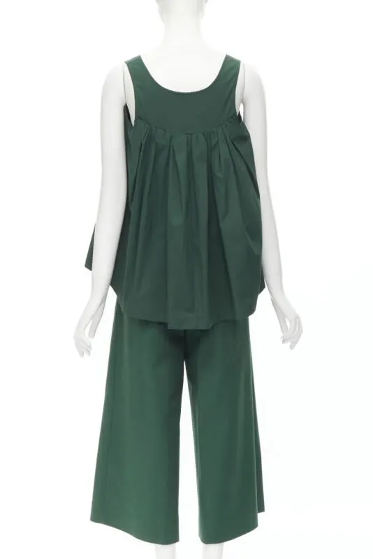 Rochas Cotton Vest Pantsuit Green Cotton Very good - Box View