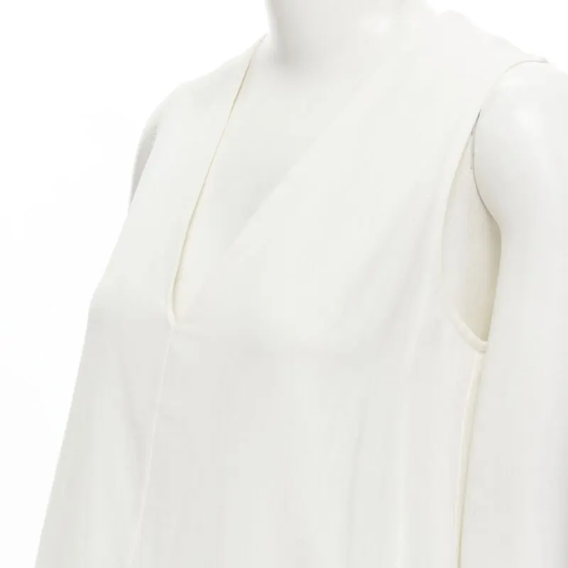 CO Sleeveless Maxi Dress White Linen Very good - Back View