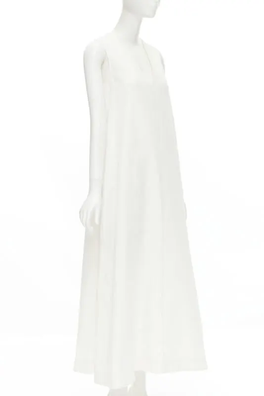 CO Sleeveless Maxi Dress White Linen Very good - Inside View