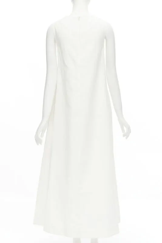 CO Sleeveless Maxi Dress White Linen Very good - Box View