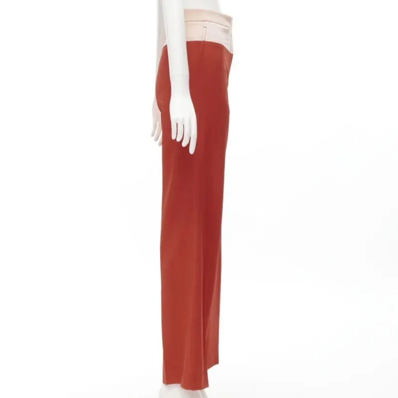 Bottega Veneta Colorblock Wide Pants Red Wool Never worn - Model View