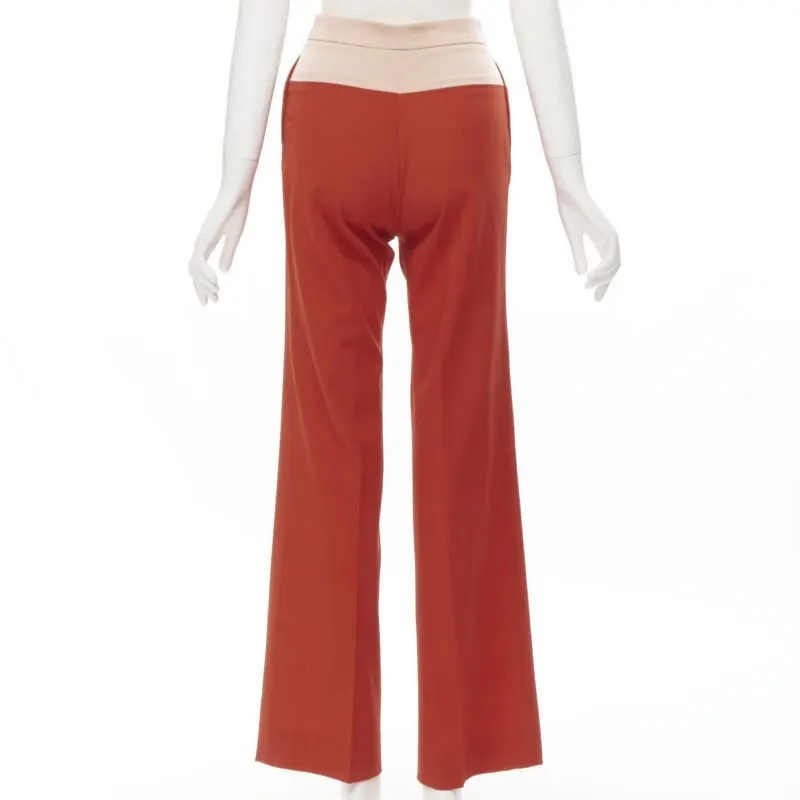 Bottega Veneta Colorblock Wide Pants Red Wool Never worn - Box View