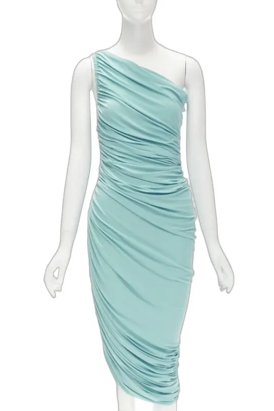 NORMA KAMALI Ruched Jersey Dress Blue Never worn - Front View
