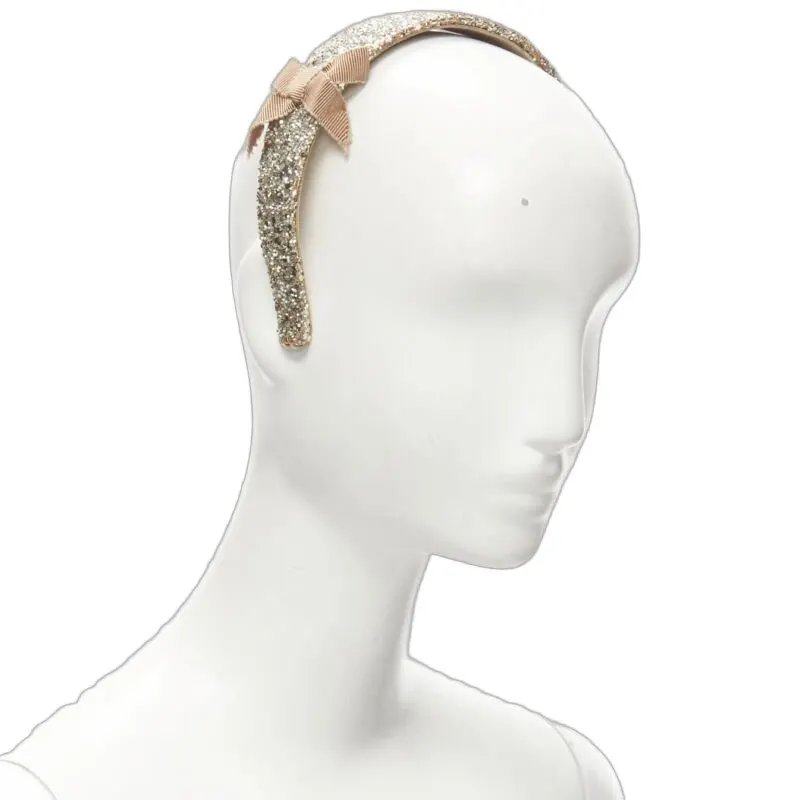 Miu Miu Gold Glitter Headband Gold Fair - Front View