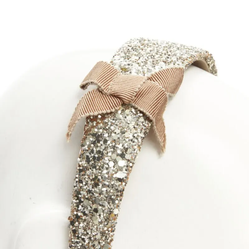 Miu Miu Gold Glitter Headband Gold Fair - Back View