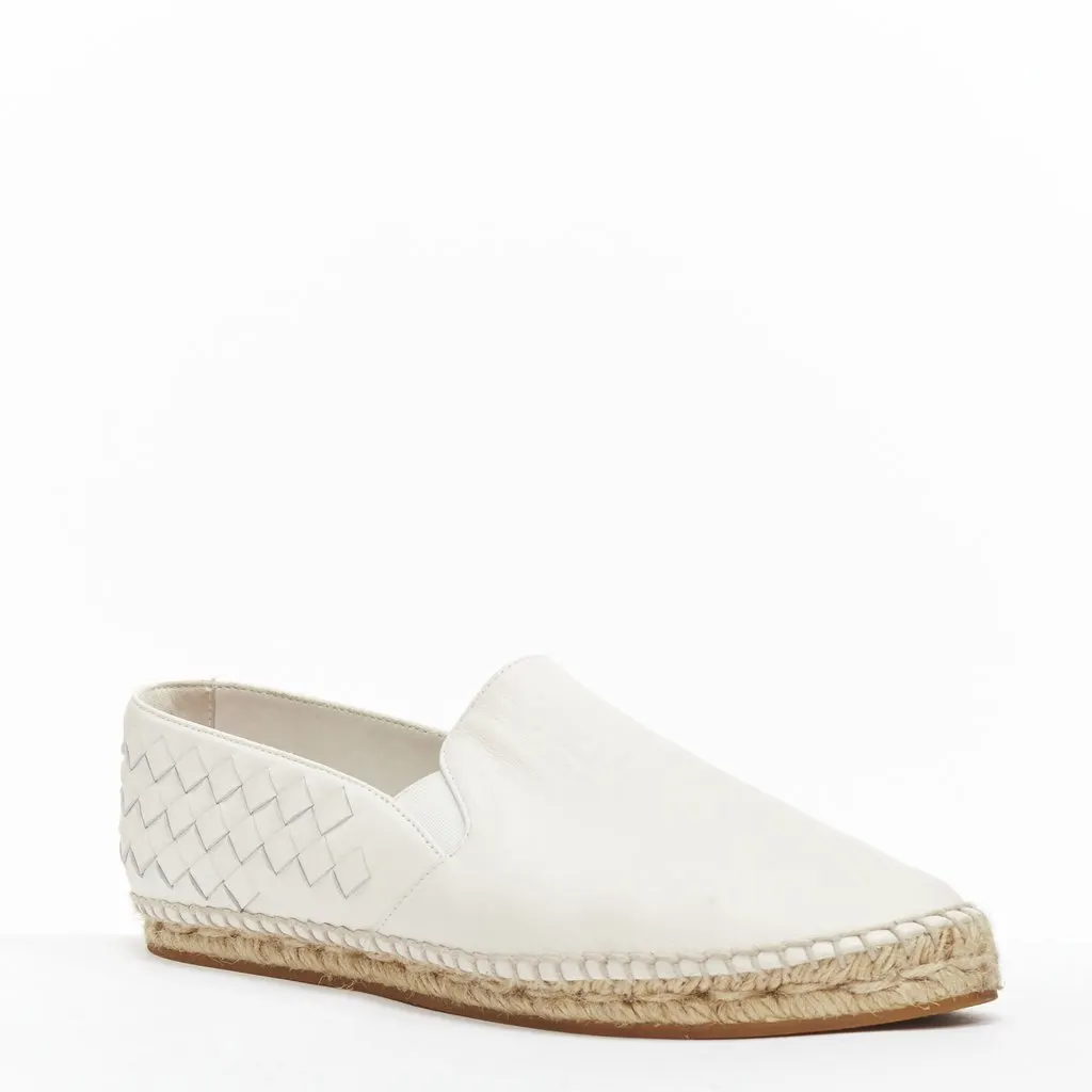 Bottega Veneta Blue Leather Espadrilles White Leather Fair - Back View