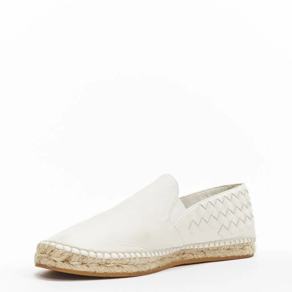Bottega Veneta Blue Leather Espadrilles White Leather Fair - Model View