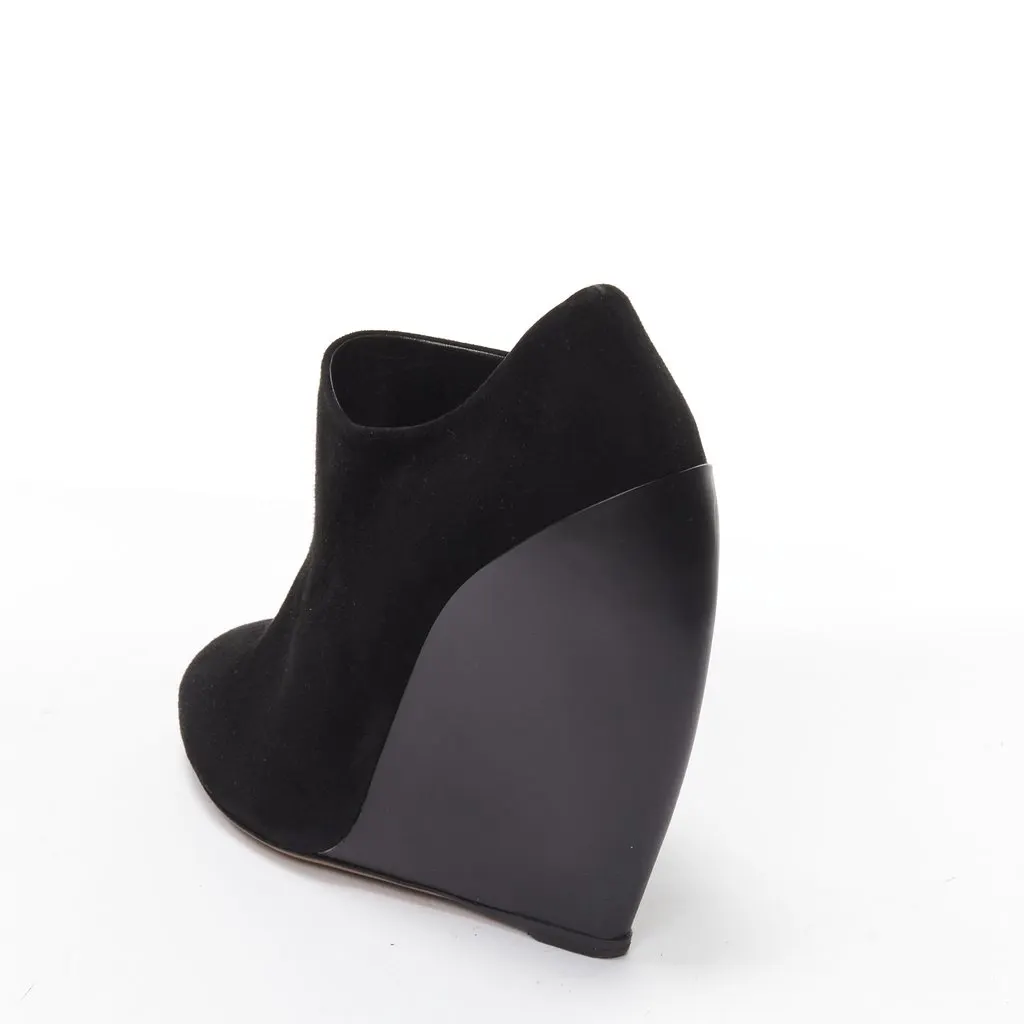 Alaïa Jacquard Gold Heel Boots Black Suede Very good - Back View