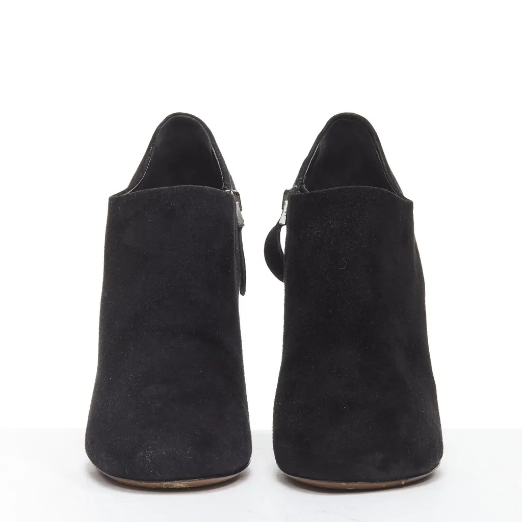 Alaïa Jacquard Gold Heel Boots Black Suede Very good - Model View