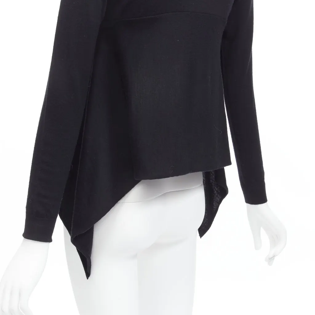Marni Asymmetric Crew Neck Black Wool Very good - Back View