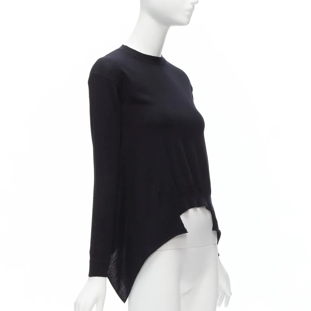 Marni Asymmetric Crew Neck Black Wool Very good - Inside View
