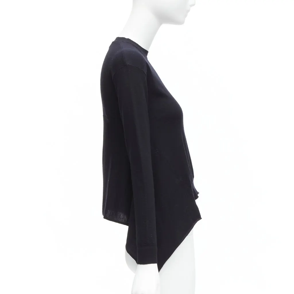 Marni Asymmetric Crew Neck Black Wool Very good - Model View