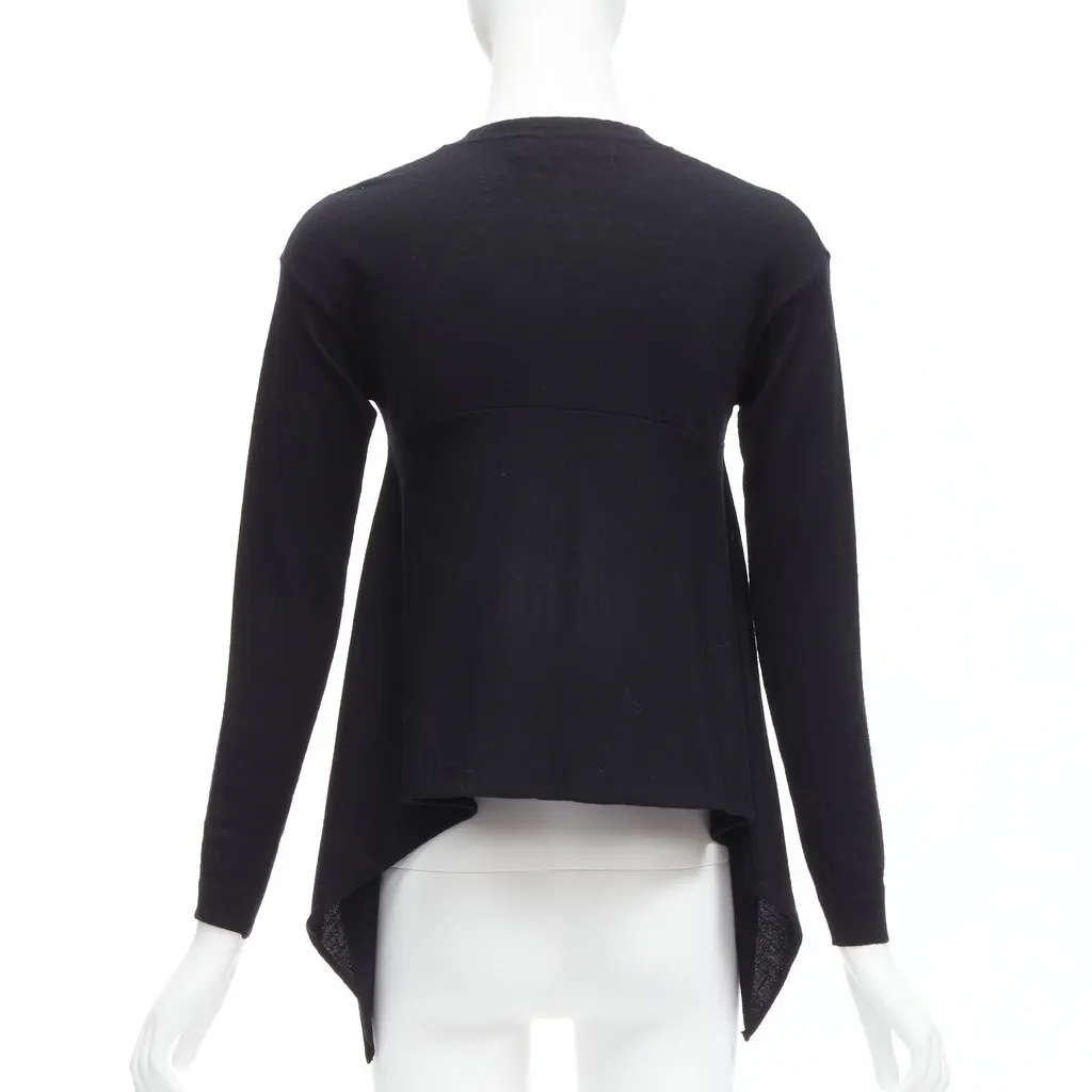 Marni Asymmetric Crew Neck Black Wool Very good - Box View