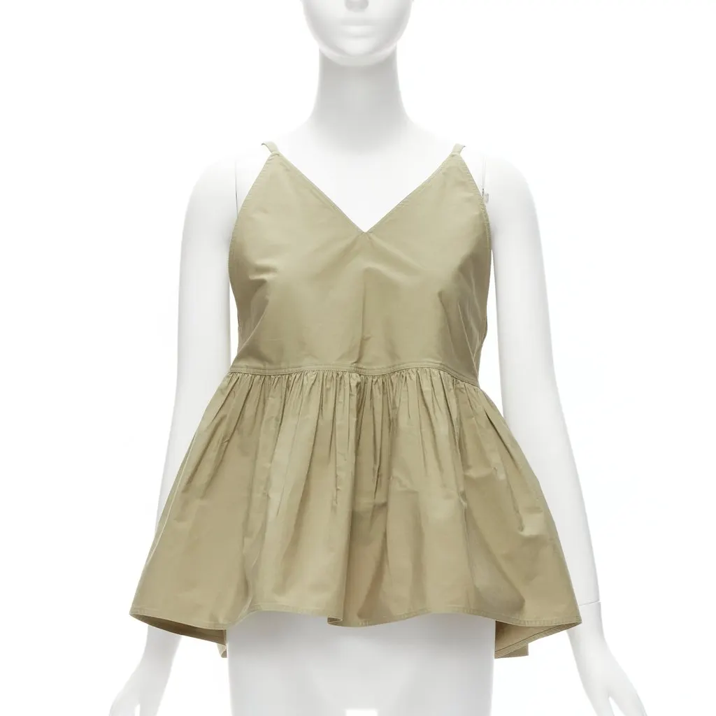 Sofie D'hoore V Neck Safari Tank Green Cotton Never worn - Inside View