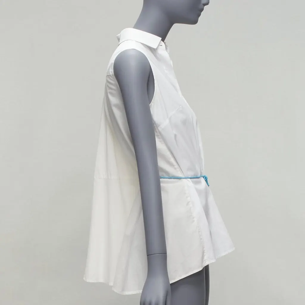 Palmer Harding Tie Back Flare Shirt White Cotton Never worn - Model View