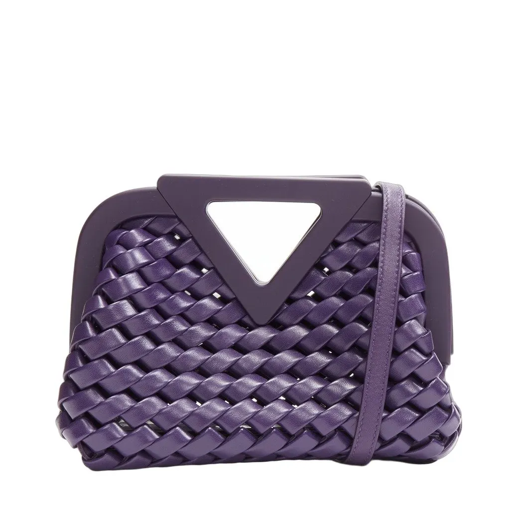 Bottega Veneta Point Purple Leather Very good - Front View